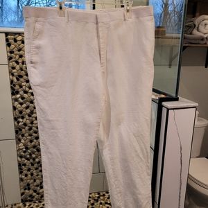 White linen pants